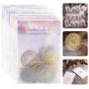 PET Self-Adhesive Sticker Set, Transparent Decorative Decals, Gold Glitter Adhesive Stickers for Scrapbooking, Cards, Photo Albums, Letters, Holographic Glitter Stickers, 12 Bags, 360 Pcs