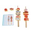 PETSOLA Bead Sequencing Toy Early-Learning Lacing Toy with Cards Fine Motor Skills Beads with Sticks for Homeschool, Seafood Skewers