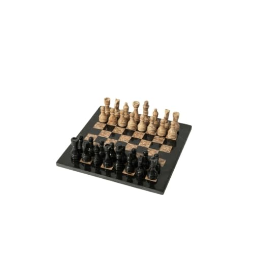 petsola Jade Chess Board Decorative Chess Ornament Sculpture Chessboard Display Chess Set Marble Material with Permanently Arranged Pieces Suitable for Living, Chessboard Ornament B G208