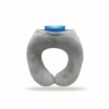 petsola Neck Water Bag with Soft Fleece Cover Hands Cooling Cold Neck Cooling Bag for Travel, Blue, U-Shaped with Plush Cover