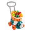 petsola Play Shopping Cart with Food Imaginative Elephant Push Cart Role-Playing for Playroom