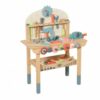 PETSOLA Wooden Tool Bench Colorful Children's Tool Bench Educational Furniture for Playroom, Preschool
