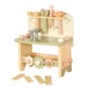 petsola Wooden Toy Workbench Hands-on Wooden Tool Bench Compact Children's Tool Bench for Nursery