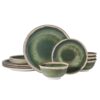 Pfaltzgraff Glimmer Sage 12 Piece Porcelain Dinnerware Set Plates, Bowls