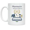 Pharmacist Mug - 45 Years of Service Milestone - 11 oz Ceramic