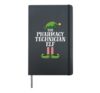 Pharmacy Tech Elf Matching Family Group Christmas Party PJ Hardcover Journal, Black