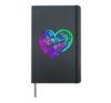 Pharmacy Tech Technician Pharmacist Student Heart Watercolor Hardcover Journal, Black