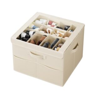 PHINOX Shoe Organizer for Closet, Fits up to 16-32 Pairs, 1 Pack, Beige