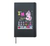Phonics 3rd Birthday Idea For Kids Unicorn Shape & Phonics Hardcover Journal, Black
