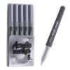 PHOSYNDYE 5 Silvery 1-4mm Brush Tips Acrylic Paint Marker Set