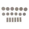 Photosensitive Stamp Pad 18pcs Set 7mm Thick Rubber Stamps Replacement for Scrapbooking Office Supplies Square