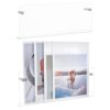 PH PandaHall 2 Set Clear Acrylic Magazine Holder, Floating Shelves Book Rack Wall Mount Hanging Bookshelf for Office Desk Home Decor Library Waiting Room Magazine Storage, 15.8"x6.1"