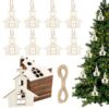 PH PandaHall 50 Sets Unfinished Wood Church Ornaments 2.5x3.3 inch DIY Blank Wooden Cutouts Bulk Undyed Burlywood Halloween Ornaments for Home Harvest Crafts Classroom Fall Decor