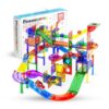 PicassoTiles 108 Piece Marble Run Race Track Set with LED Cars STEM Ages 3+