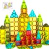 PicassoTiles Magnetic Tile 24pc Mini Diamond Magnetic Building Blocks Set Travel Size STEM Educational Construction Toy Portable Hands On Learning Creative Open Ended Play for Kids Ages 3 Plus PTM24