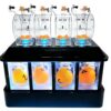 Pick4 Lotto Lottery Machine, 4‑Cylinder Air‑Blown Drawing Machine for Pick‑4 Lottery Game, Commercial Acrylic Lucky Draw Machine with 0‑9 Number Balls