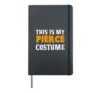 Pierce Halloween Personalized Costume Funny Hardcover Journal, Black