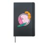 Pig at Kite Surfing Hardcover Journal, Black
