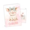 Pig Farm Piggy Piglet Pocket Folder Gift Name Back to School Supplies Teacher Office Birthday Girl Boy Kids Custom Personalized Coquette Bow Bows
