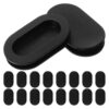 Piggy Bank Stopper with Double Layer Design Oval Black 40pcs Silicone