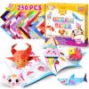 Pigipigi Kids 230 Pcs Origami Paper Kit,Arts and Crafts for Kids Ages 5-12
