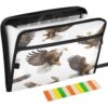 Pigsaly Cartoon Eagle White Accordion Filing Folder Expanding File Folder