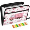 Pigsaly Cute Pink Tractors Trucks Cars Accordion Filing Folder
