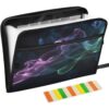 Pigsaly Dark Blue Green Smoke Accordion Filing Folder Expanding File Folder