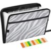 Pigsaly Light Grey Glitter Tiger Skin Accordion Filing Folder