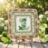 Pikamono Stamped Cross Stitch Kit, Summer Cocktail Pattern Embroidery Kit for Adults Beginners (Mojito)