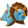 Pillow Pets Blue Triceratops, 18" Plush Toy
