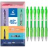 PILOT G-2 07 Neon Green Gel Ink Rollerball Pen, Envelope Pack of 6