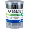 PILOT V Board Master Refillable Dry-Erase Markers, Medium Chisel Tip, Black Ink, 15ct Tub