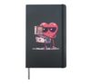 Pinball Heart Arcade Game Retro Valentine's Day Sunglasses Hardcover Journal, Black