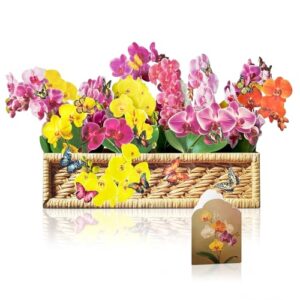 PINELIFE 3D Pop Up Cards Orchid Paper Flower Bouquet