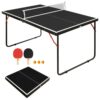 Ping Pong Table Outdoor, Table Tennis Tables Foldable with Net and 2