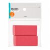 Pink Block Erasers, 2 Count, Rectangular Erasers for Writing