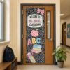 Pink Bow Composition ABC Elementary Teacher Classroom Tapestry