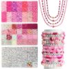 Pink Breast Cancer Awareness Beads Bracelets Jewelry Making Kit, 3 Boxes