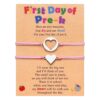 PINKDODO First Day of Preschool Pre k Bracelet Mommy and Me
