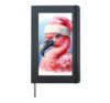Pink Flamingo Wearing a Winter Hat Watercolor Hardcover Journal, Black