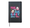 Pink Or Blue Sissy Loves You Cow Baby Gender Reveal Hardcover Journal, Black