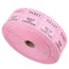 Pink Paper Raffle Ticket Roll for Parties and Carnivals