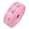 Pink Paper Raffle Tickets Roll for Parties and Carnivals Drawing