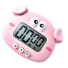 Pink Pig Shape Electronic Kitchen Timer for Cooking Baking Work