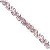Pink Rhinestone Chain for Crafts, Densely Clustered Marquise Cut Glass Crystal Trim by the Yard, 35.4 in / 90 cm DIY Sewing Applique Embellishments for Wedding Dress, Costume Design