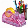 Pink Tape Dispenser, Clear Acrylic Tape Dispenser for Desktop Office Use