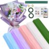 Pipe Cleaners Craft 672 Pcs with Video Tutorial, Pipe Cleaner Bulk Flower Kit Pink Light Colors for DIY, Thick Fuzzy Chenille Stems for Decorations with Floral Wires Stems, Floral Tapes, Flower Stamen