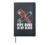 Pipefitter Vintage Distressed Funny Trade Identity Hardcover Journal, Black