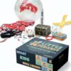 Pirate Treasure Hunt Kit for Kids 43pcs with Toy Chest, Map in Bottle, Costumes, Clues, Game Instructions, Inflatable Ball, Underwater Gemstone, Frisbee. Fun Outdoor Exploration Experience for Family
